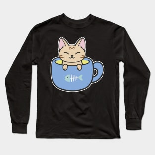 Tea cat Long Sleeve T-Shirt